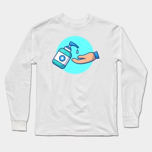 Washing hand cartoon 12 Long Sleeve T-Shirt